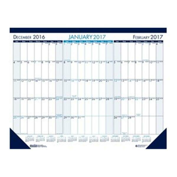 Diamond Naturals House of Doolittle 22 x 17 in. 3 Month View Monthly Desk Pad Calendar HOD136